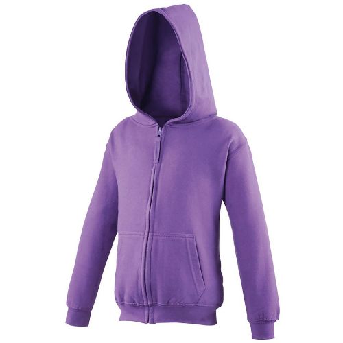 Awdis Just Hoods Kids Zoodie Purple